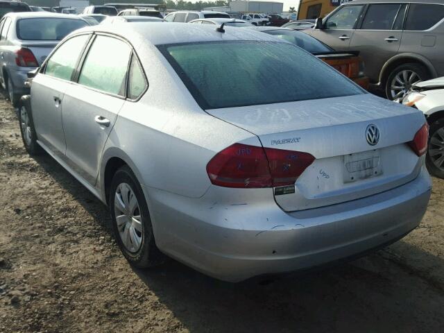 1VWAP7A3XDC021182 - 2013 VOLKSWAGEN PASSAT S ვერცხლისფერი ფოტო 3