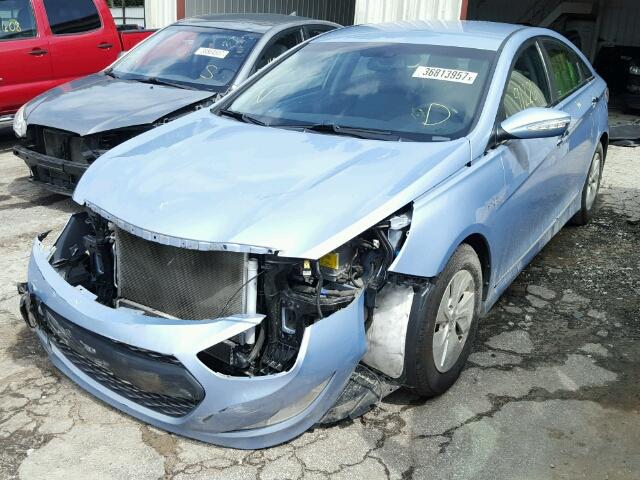 KMHEC4A47DA098767 - 2013 HYUNDAI SONATA HYB BLUE photo 2