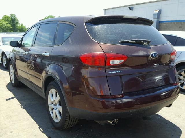 4S4WX83C864423352 - 2006 SUBARU B9 TRIBECA BURGUNDY photo 3