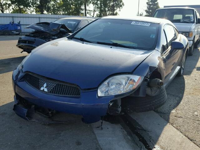 4A3AK24F69E013342 - 2009 MITSUBISHI ECLIPSE GS BLUE photo 2