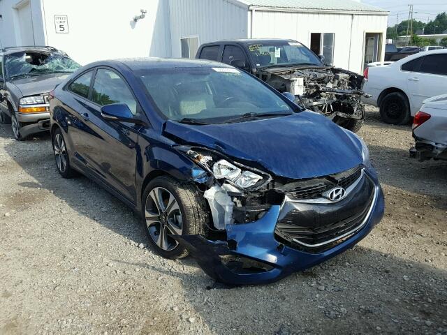 KMHDH6AH7EU028553 - 2014 HYUNDAI ELANTRA CO BLUE photo 1