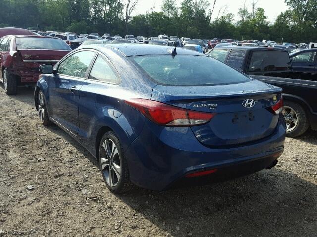 KMHDH6AH7EU028553 - 2014 HYUNDAI ELANTRA CO BLUE photo 3