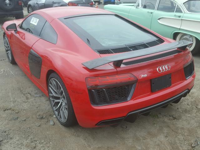 WUAKBAFX6H7901408 - 2017 AUDI R8 5.2 PLU RED photo 3