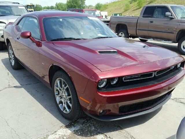 2C3CDZGG2HH605108 - 2017 DODGE CHALLENGER BURGUNDY photo 1