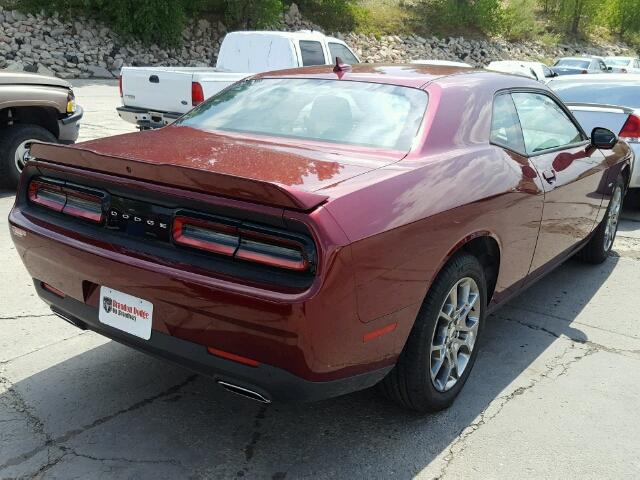 2C3CDZGG2HH605108 - 2017 DODGE CHALLENGER BURGUNDY photo 4