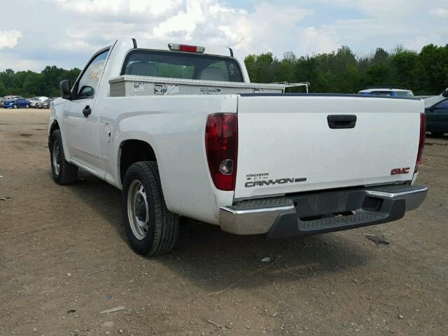 1GTCSBD99A8145035 - 2010 GMC CANYON WHITE photo 3