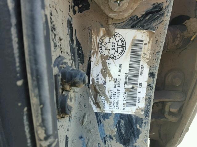 2HGFA1F62BH010652 - 2011 HONDA CIVIC LX-S Սև լուսանկար 10