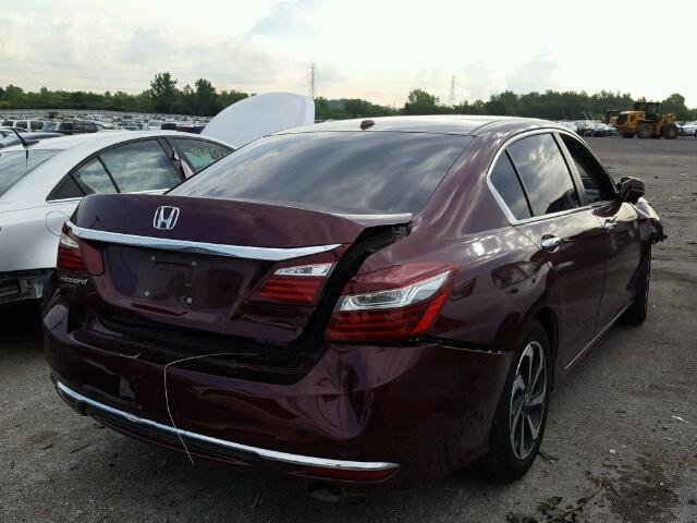 1HGCR2F83HA186474 - 2017 HONDA ACCORD EXL Bordo foto 4