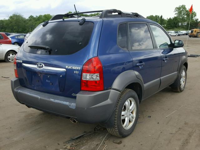 KM8JN72DX7U505735 - 2007 HYUNDAI TUCSON SE BLUE photo 4