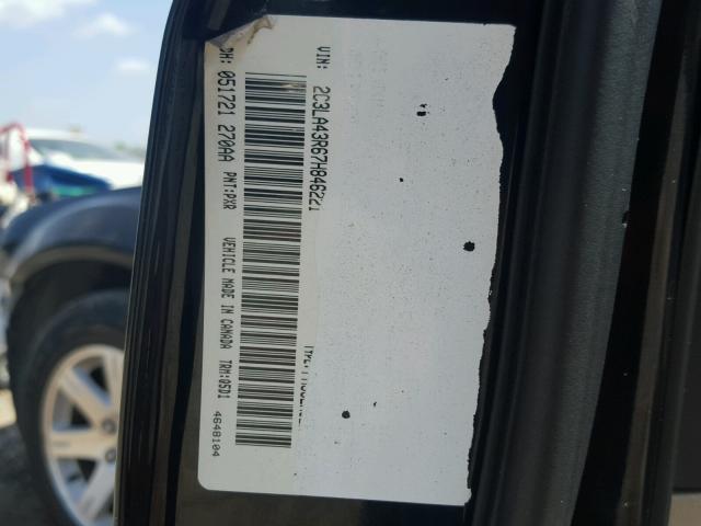 2C3LA43R67H846221 - 2007 CHRYSLER 300 BLACK photo 10