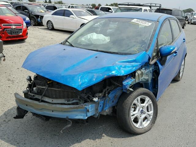 3FADP4EJXEM160466 - 2014 FORD FIESTA SE BLUE photo 2