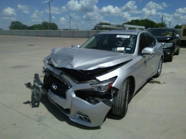 JN1BV7AP3FM335658 - 2015 INFINITI Q50 BASE SILVER photo 2