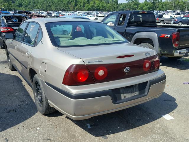 2G1WF52E739106981 - 2003 CHEVROLET IMPALA GOLD photo 3