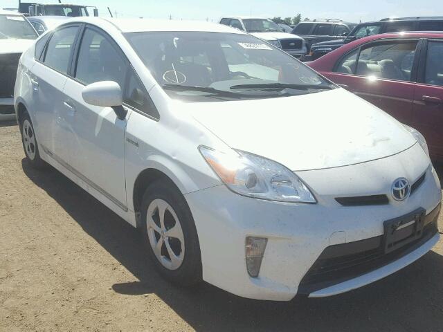 JTDKN3DUXF0436985 - 2015 TOYOTA PRIUS WHITE photo 1