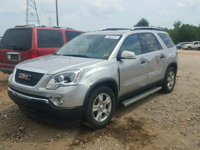 1GKER337X8J274385 - 2008 GMC ACADIA SLT SILVER photo 2