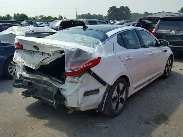 KNAGM4AD1D5049922 - 2013 KIA OPTIMA HYB WHITE photo 4