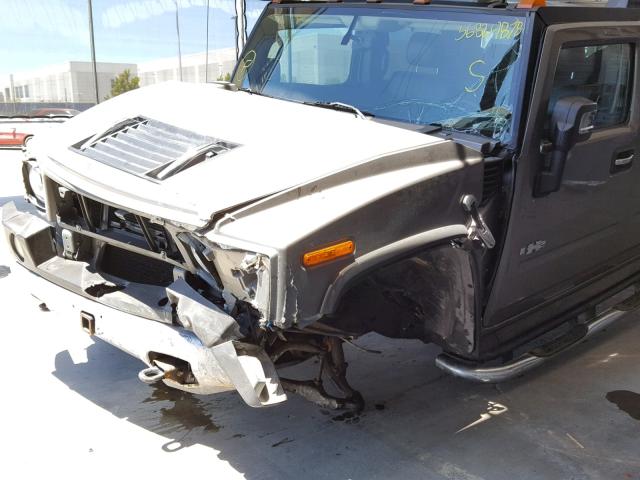 5GRGN23818H101959 - 2008 HUMMER H2 SILVER photo 9