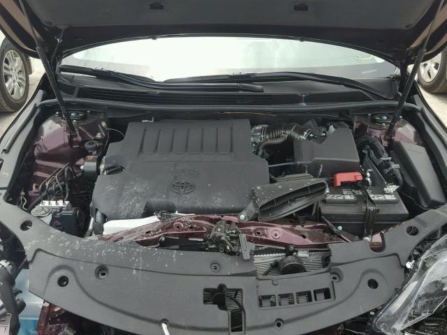 4T1BK1EB0JU287624 - 2018 TOYOTA AVALON XLE MAROON photo 7