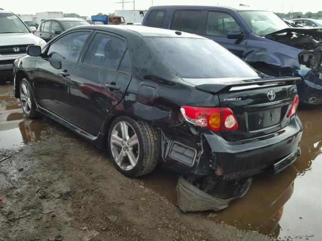 1NXBE40E89Z002321 - 2009 TOYOTA COROLLA XR BLACK photo 3