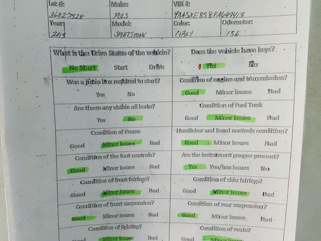 4XASXE858FA649413 - 2015 POLARIS SPORTSMAN GRAY photo 20