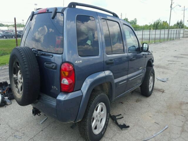 1J4GL58K82W256664 - 2002 JEEP LIBERTY LI BLUE photo 4