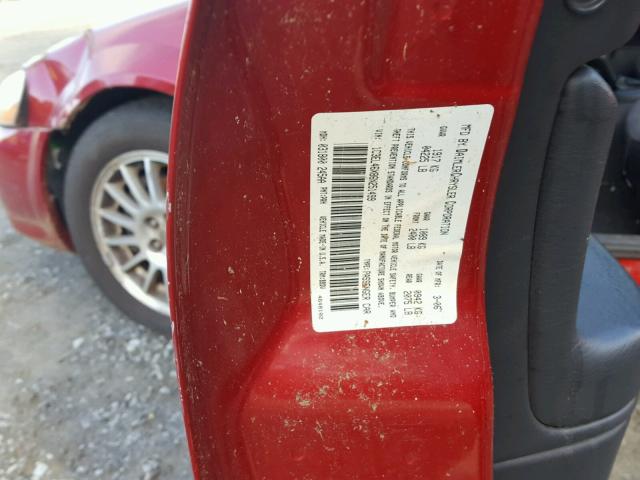 1C3EL46X86N251499 - 2006 CHRYSLER SEBRING RED photo 10