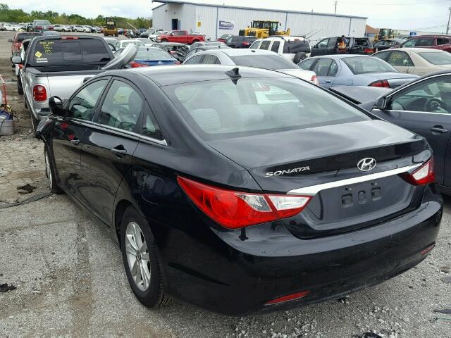 5NPEB4AC2DH562703 - 2013 HYUNDAI SONATA GLS BLACK photo 3