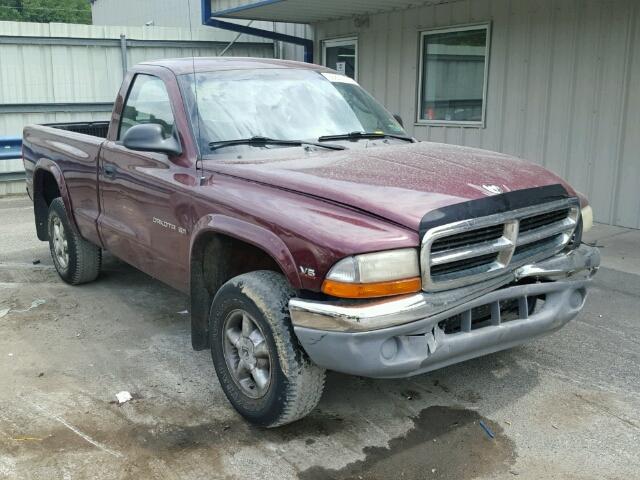 1B7GG26X1YS679058 - 2000 DODGE DAKOTA MAROON photo 1