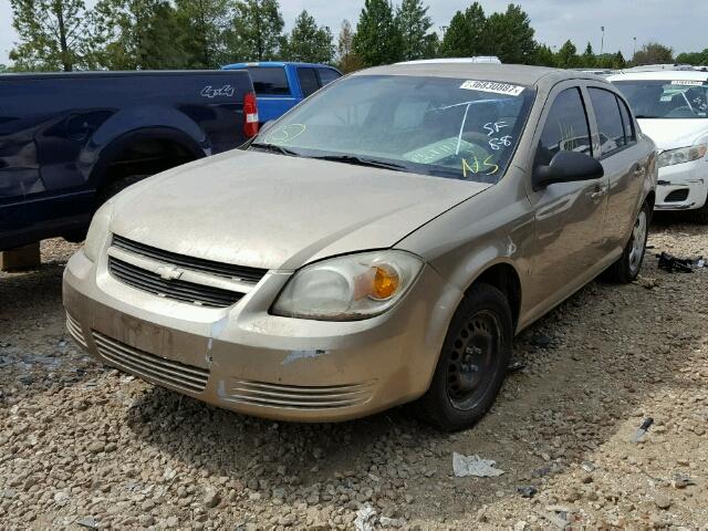 1G1AK55F867627384 - 2006 CHEVROLET COBALT LS GOLD photo 2