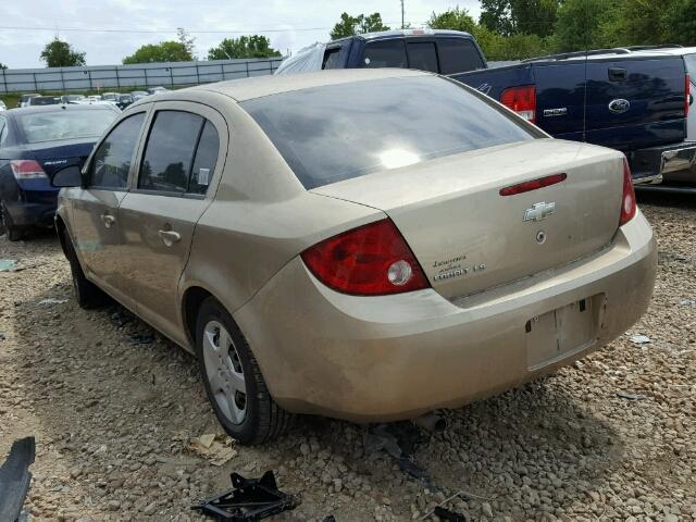 1G1AK55F867627384 - 2006 CHEVROLET COBALT LS GOLD photo 3