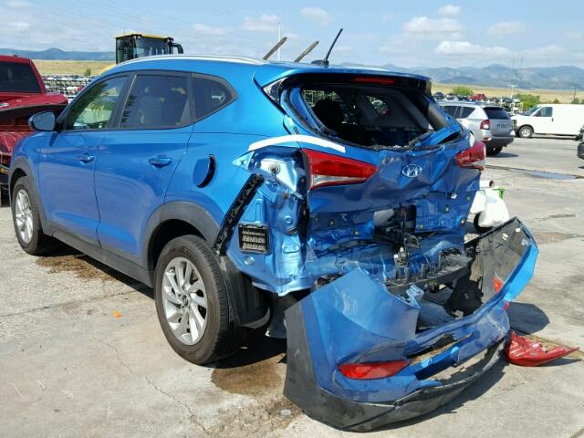 KM8J3CA4XGU084292 - 2016 HYUNDAI TUCSON LIM BLUE photo 3