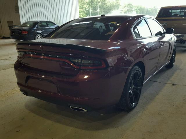 2C3CDXBG0JH202925 - 2018 DODGE CHARGER SX MAROON photo 4