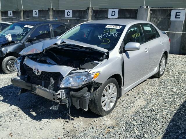 2T1BU4EE7AC470834 - 2010 TOYOTA COROLLA/S/ SILVER photo 2