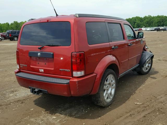 1D4PT4GX3BW510135 - 2011 DODGE NITRO HEAT RED photo 4