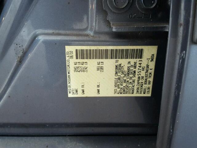 1N4AL2AP4AN557443 - 2010 NISSAN ALTIMA BAS BLUE photo 10