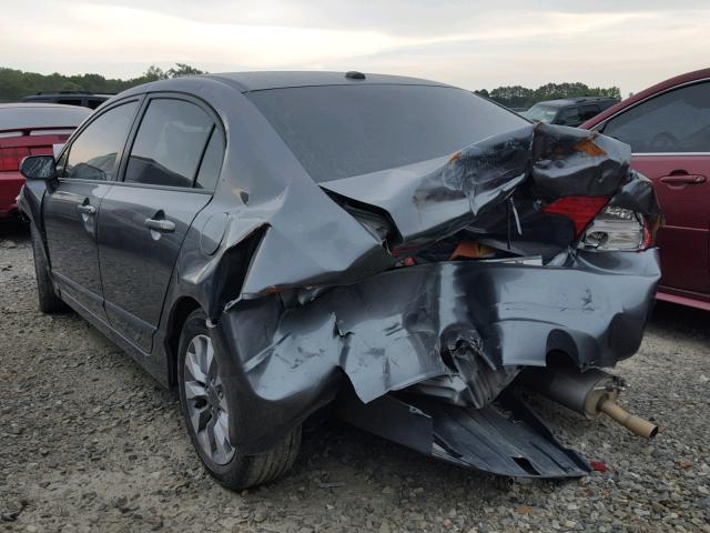 2HGFA169X9H320682 - 2009 HONDA CIVIC EXL ნაცრისფერი ფოტო 3