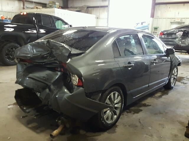 2HGFA169X9H320682 - 2009 HONDA CIVIC EXL ნაცრისფერი ფოტო 4