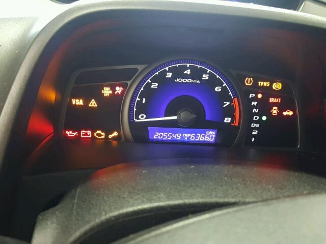 2HGFA169X9H320682 - 2009 HONDA CIVIC EXL ნაცრისფერი ფოტო 8