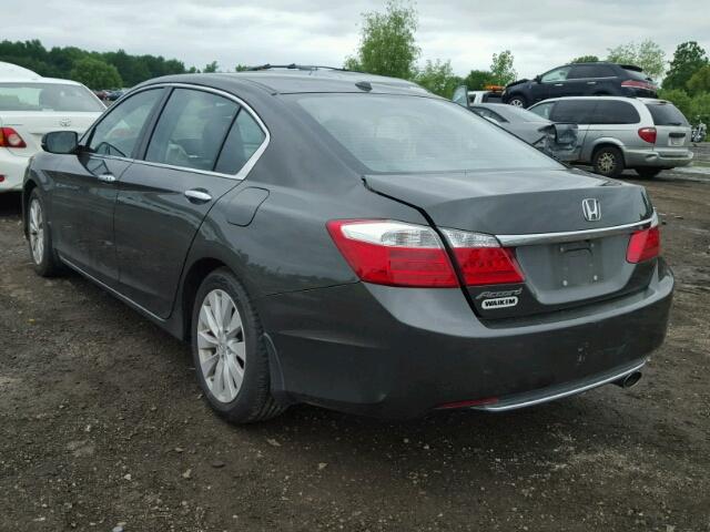 1HGCR2F85EA183622 - 2014 HONDA ACCORD EXL GRAY photo 3