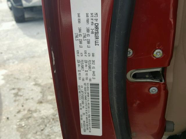 1J8FT47028D714840 - 2008 JEEP COMPASS SP RED photo 10