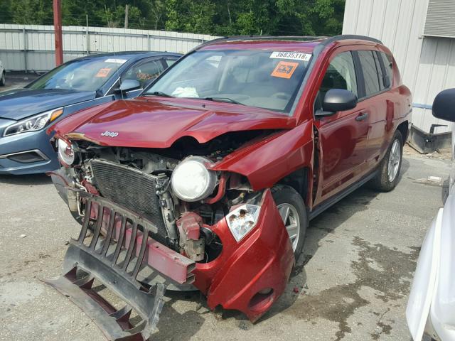 1J8FT47028D714840 - 2008 JEEP COMPASS SP RED photo 2