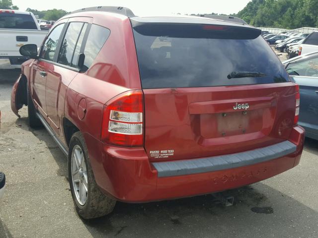 1J8FT47028D714840 - 2008 JEEP COMPASS SP RED photo 3