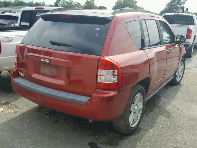 1J8FT47028D714840 - 2008 JEEP COMPASS SP RED photo 4