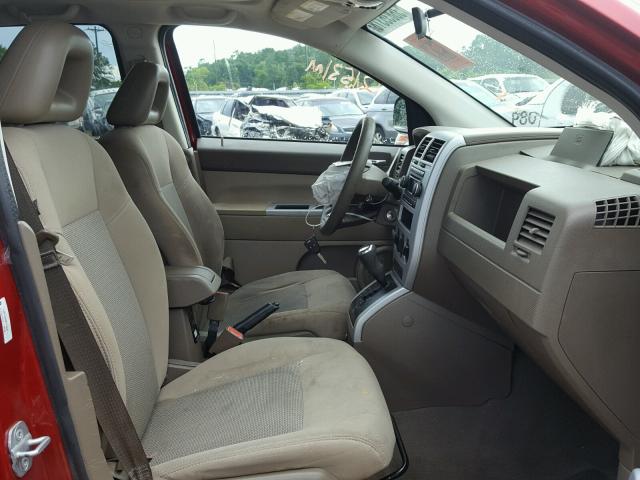 1J8FT47028D714840 - 2008 JEEP COMPASS SP RED photo 5