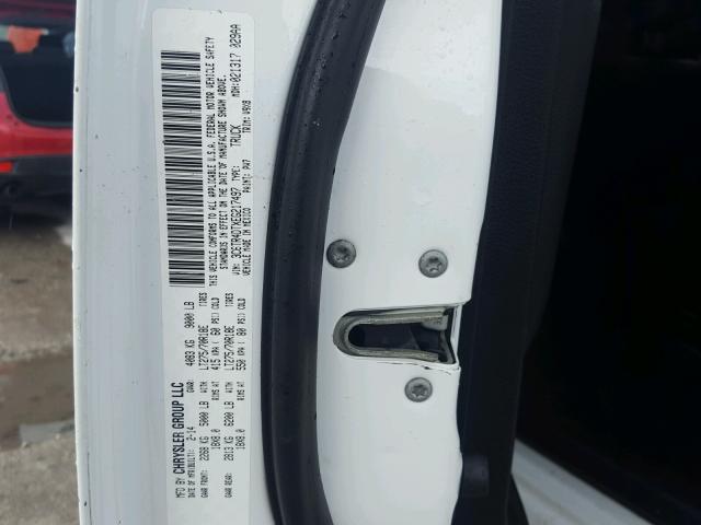 3C6TR4DTXEG217497 - 2014 RAM 2500 SLT Weiß Foto 10
