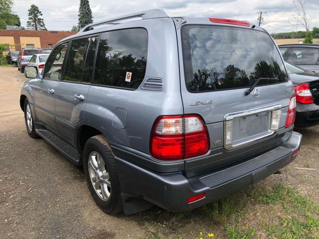 JTJHT00WX33530345 - 2003 LEXUS LX 470 GRAY photo 3