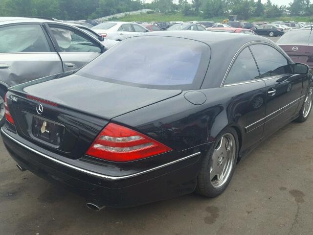 WDBPJ75J71A018219 - 2001 MERCEDES-BENZ CL 500 BLACK photo 4