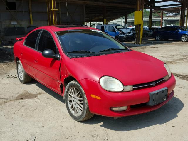 1B3ES46C11D236399 - 2001 DODGE NEON SE RED photo 1