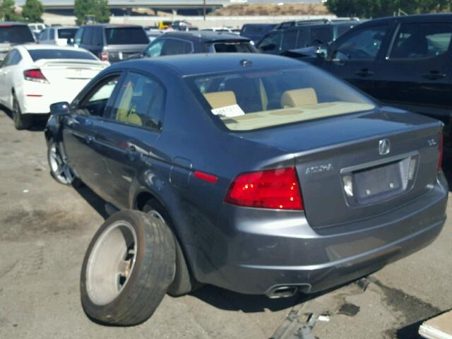 19UUA66235A057595 - 2005 ACURA TL GRAY photo 3