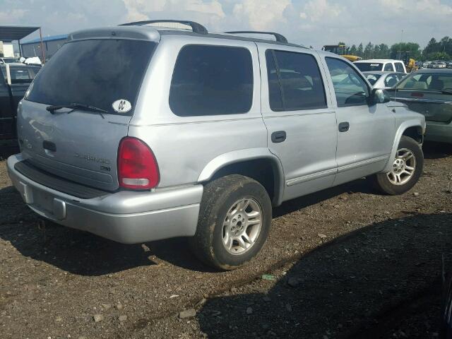 1D4HR48N63F554082 - 2003 DODGE DURANGO SL SILVER photo 4